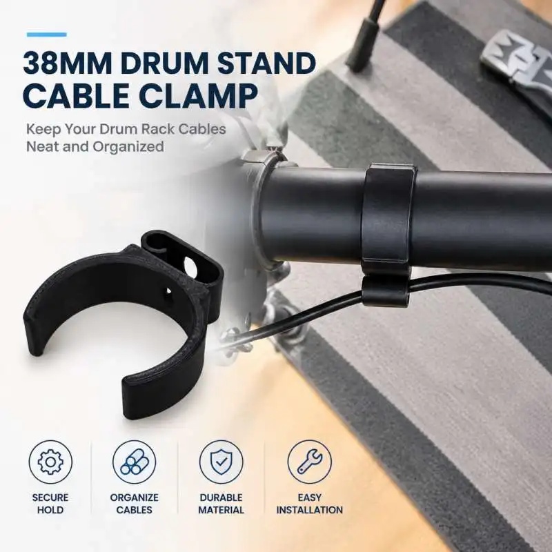 Electronic Drum Rack Stand - Electronic Drum Cable Clip Fits 38mm