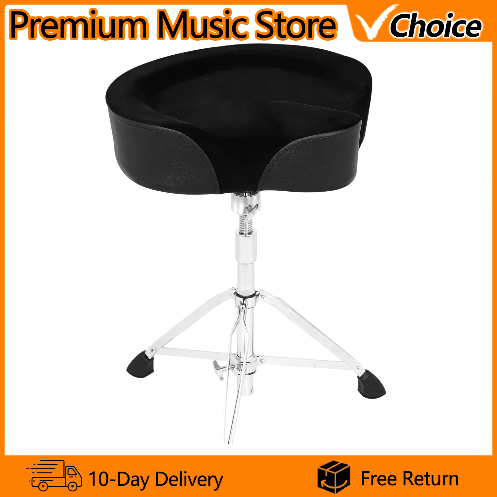 Drum Throne Adjustable - Universal Drum Stool Throne Seat Saddle