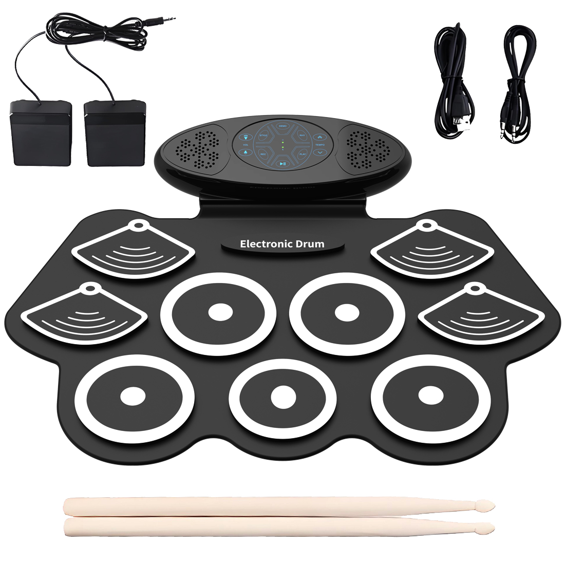 Electronic Drum Set Roll Up - Portable Roll up Electronic Drum 9