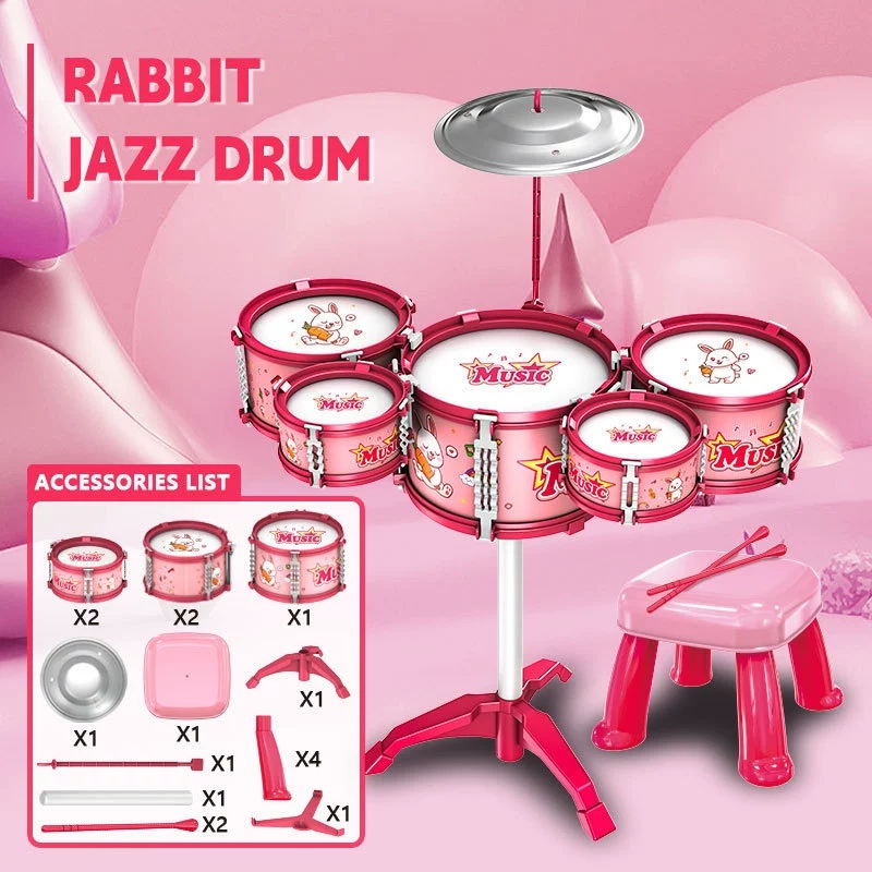 Electronic Drum Kit For Kids - Kids Drum Set, 8 PCS Drum