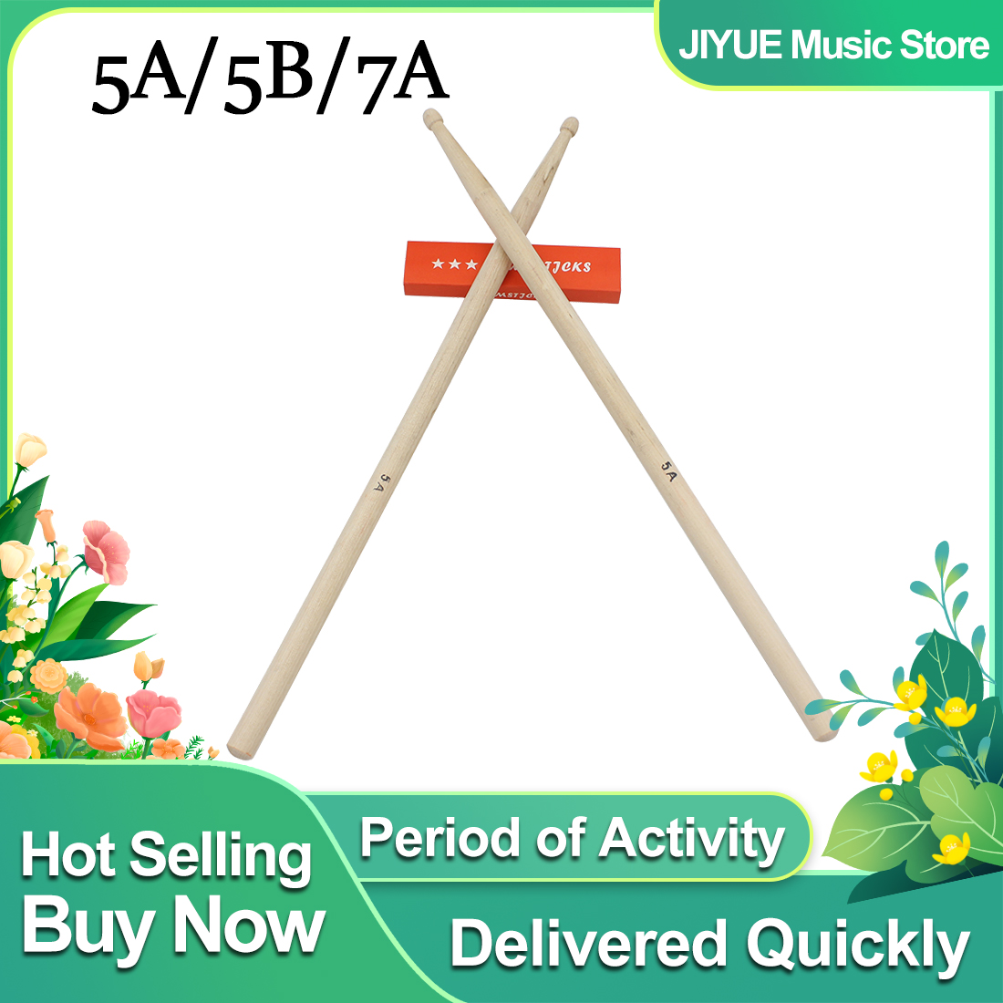 Drumsticks 5A Maple - 1Pair 5A/7A/5B Drum Sticks Maple Wood