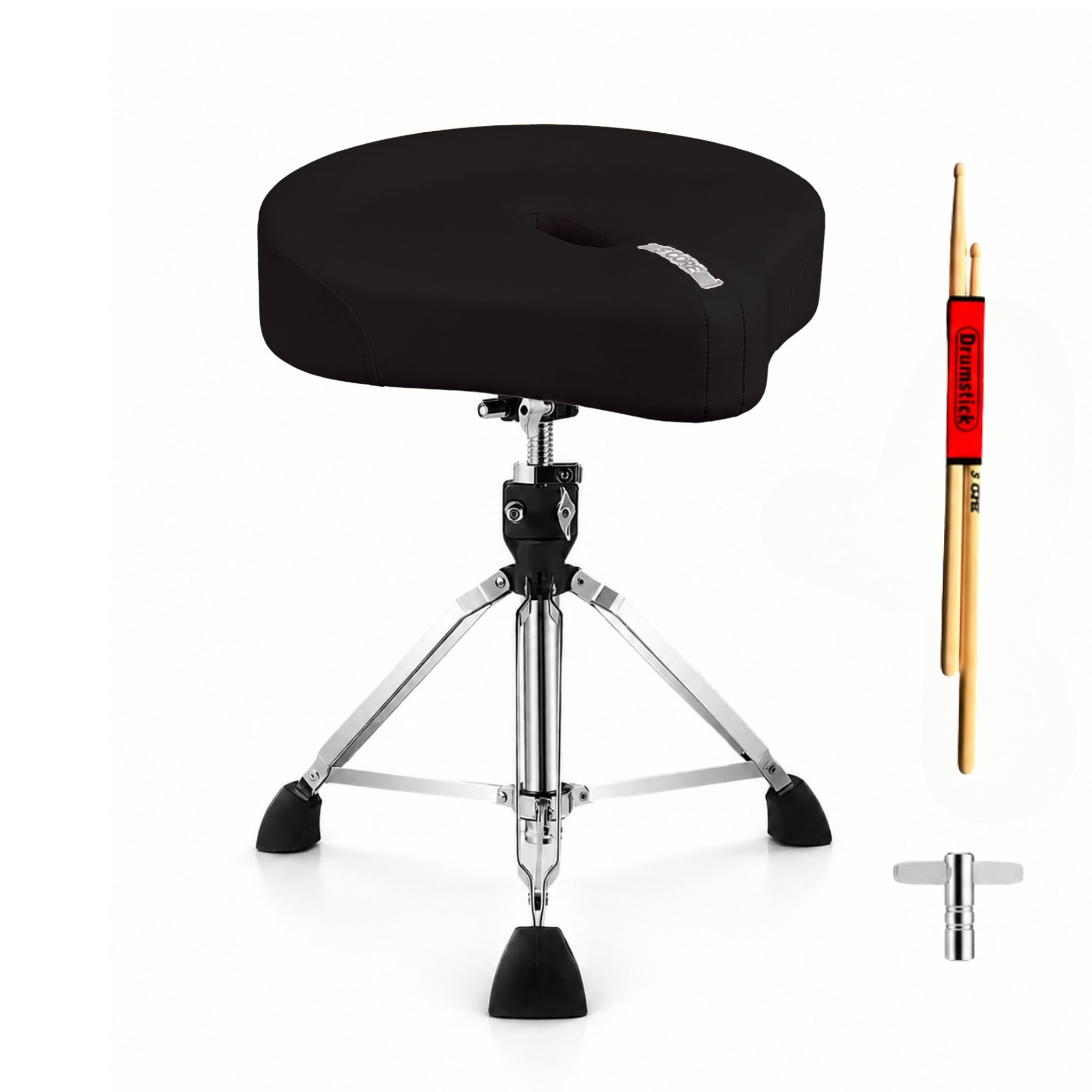 Drum Throne Adjustable - 5 Core Drum Throne Padded 4