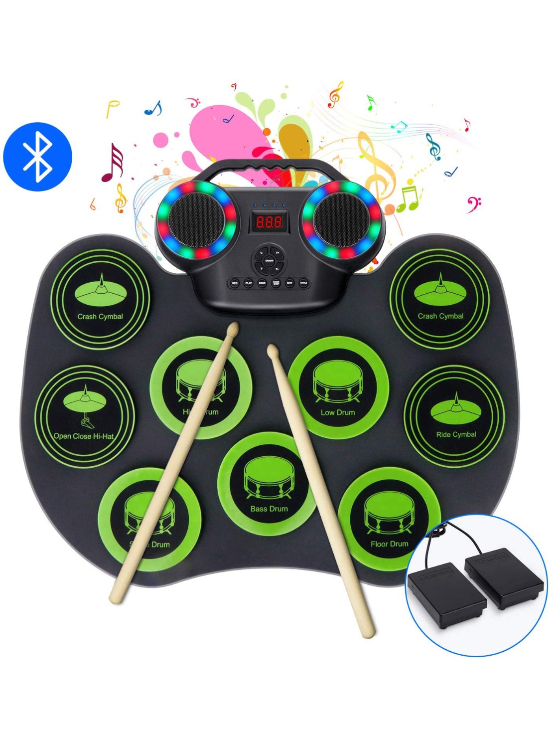 Percussion Electronic Drum Set - đánh giá và giá Electronic Drum Set Roll Up