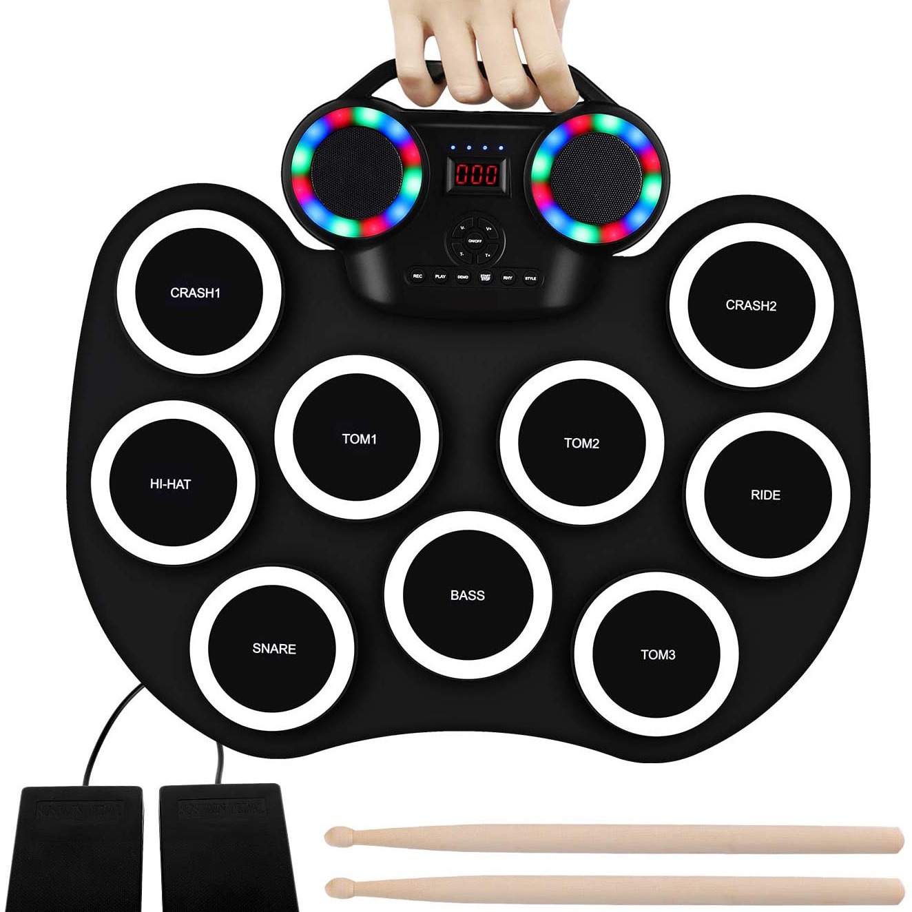 Roll-Up Portable Electronic Dr - đánh giá và giá Electronic Drum Set Roll Up