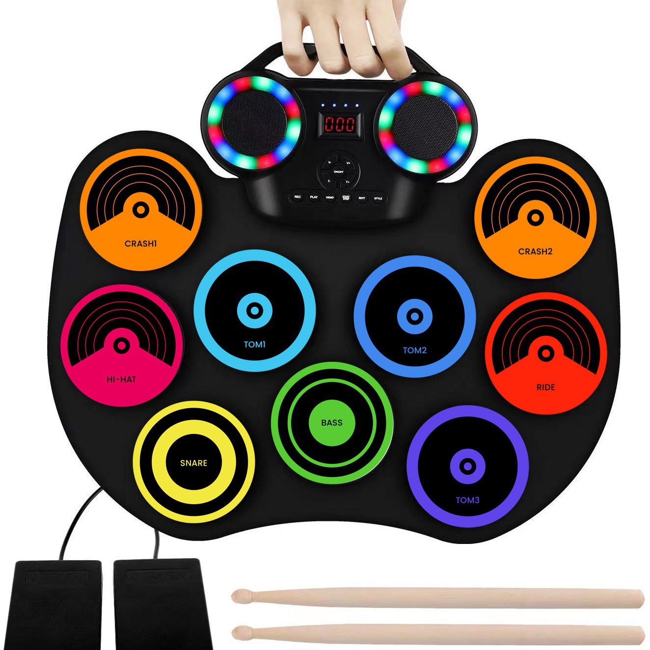 Roll-Up Portable Electronic Dr - đánh giá và giá Electronic Drum Set Roll Up