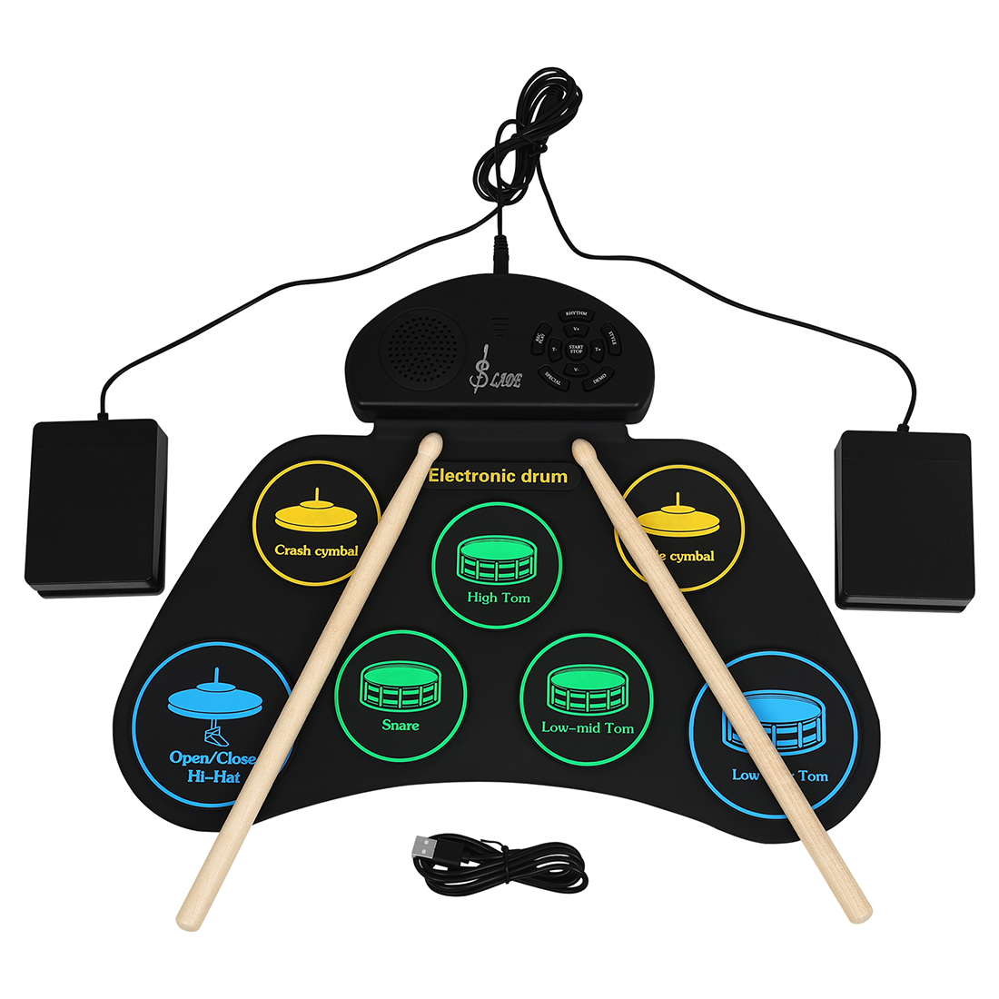 SLADE SD‑7 Roll‑Up Electronic  - đánh giá và giá Electronic Drum Set Roll Up