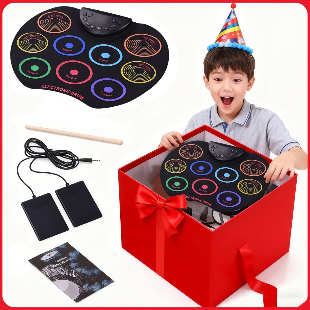 Electronic Drum Set with USB C - đánh giá và giá Electronic Drum Set Roll Up