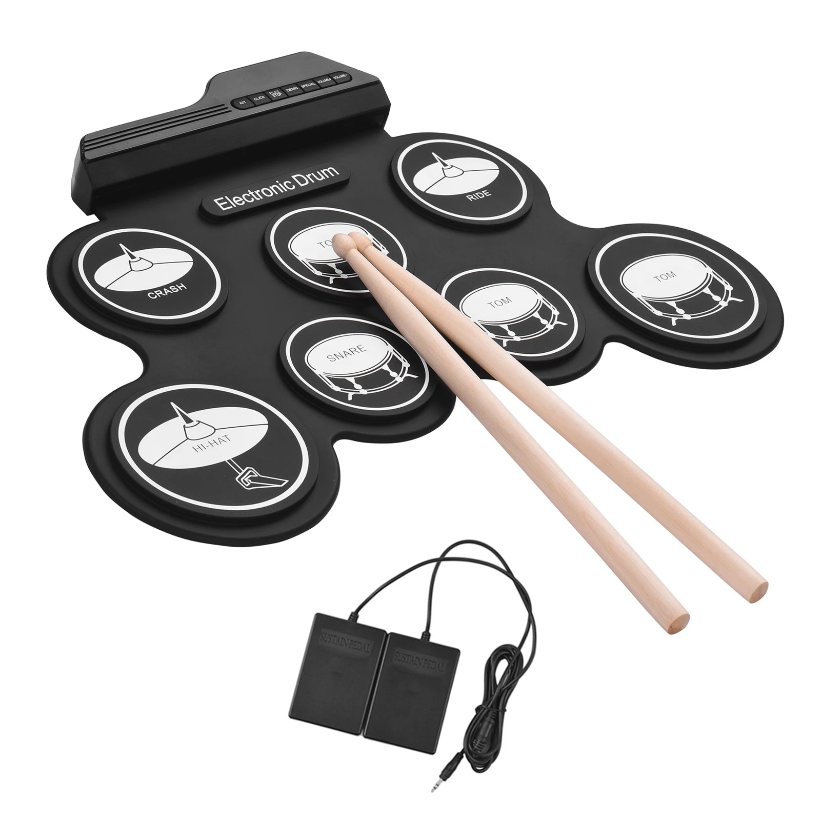 Electronic Drum Set USB Roll-U - đánh giá và giá Electronic Drum Set Roll Up