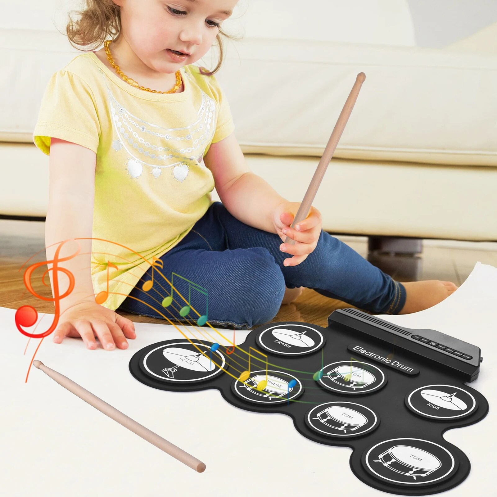 Electronic Drum Set USB Roll-U - đánh giá và giá Electronic Drum Set Roll Up