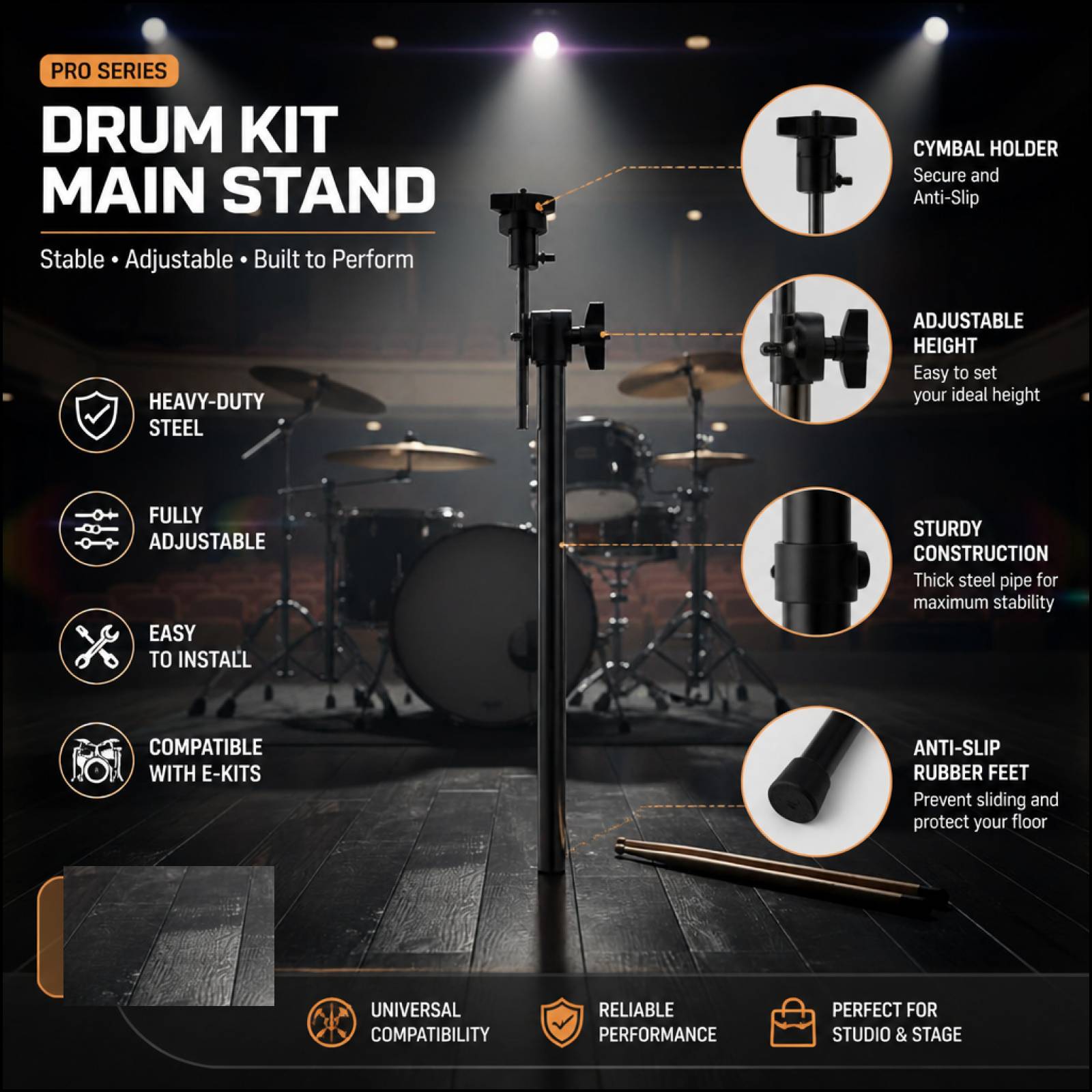 Electronic Drum Stand Alloy Ra - đánh giá và giá Electronic Drum Rack Stand