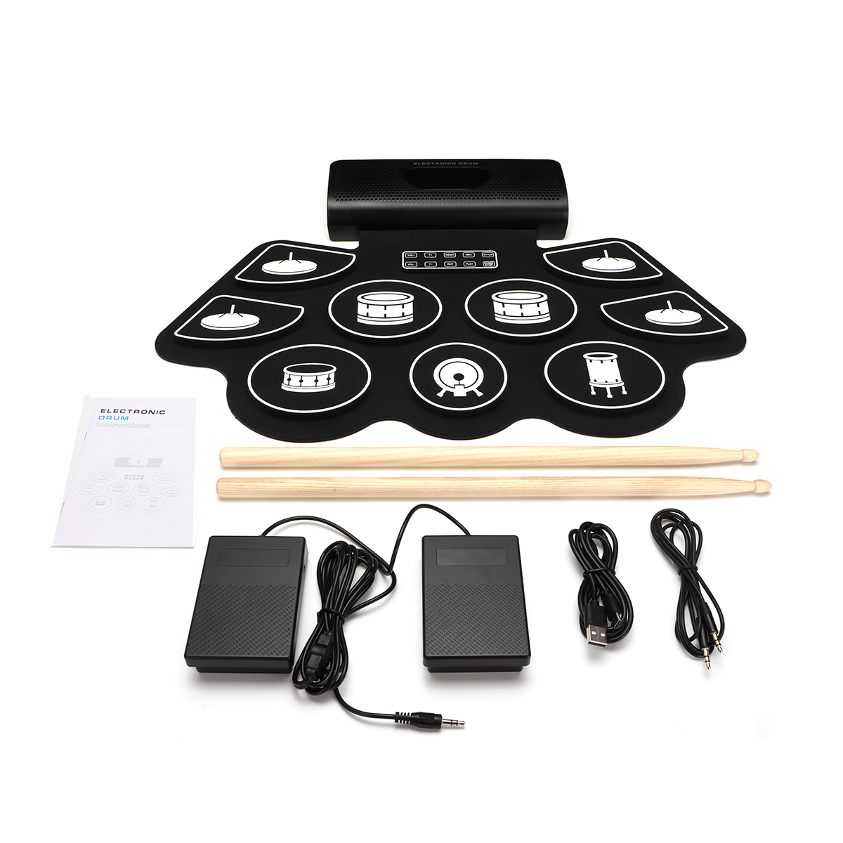 9 Pads Electronic BT Roll-Up D - đánh giá và giá Electronic Drum Set Roll Up