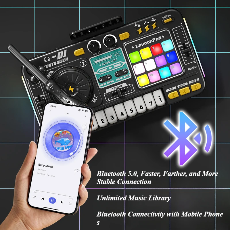 Kid DJ Mixer with Microphone E - đánh giá và giá Electronic Drum Kit For Kids