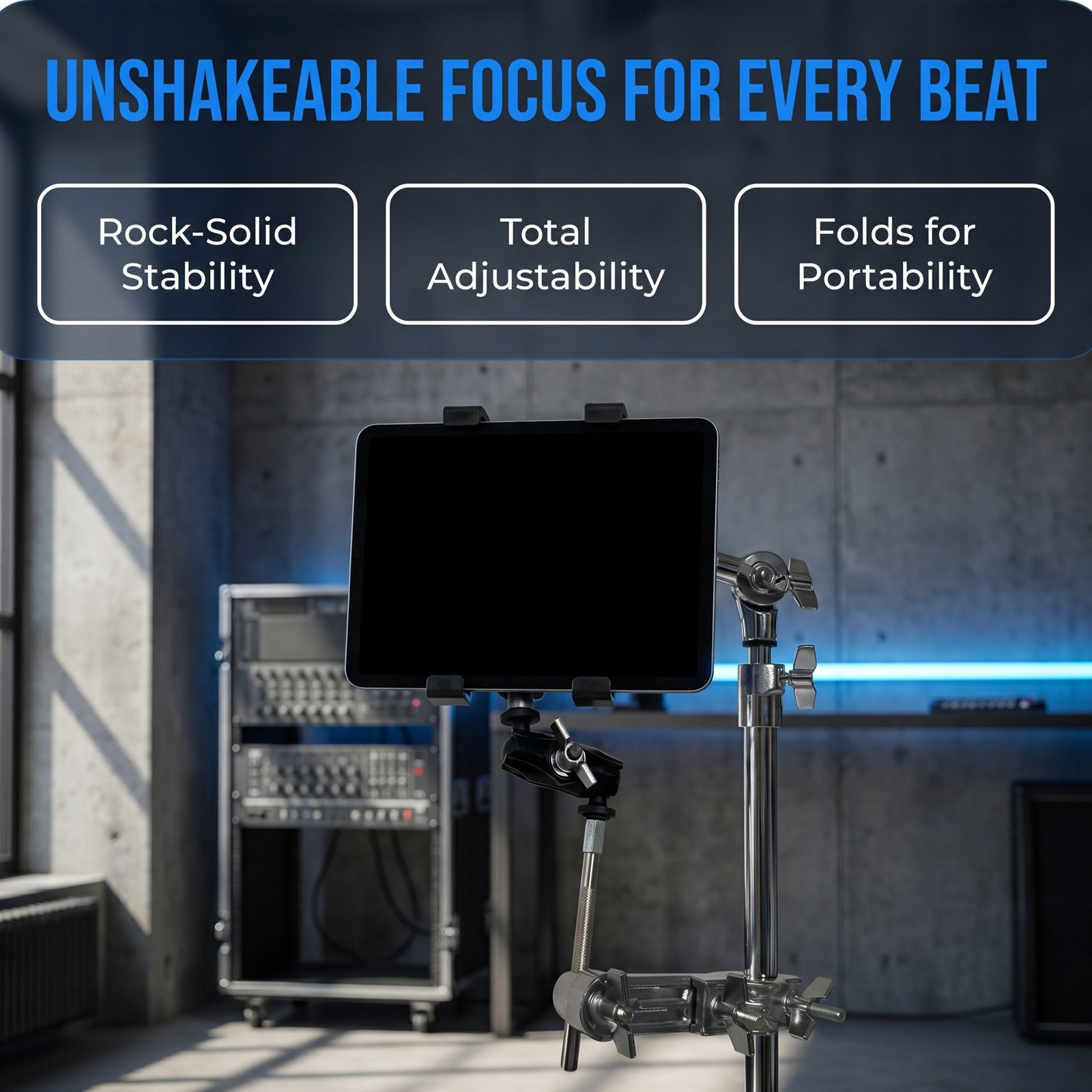 Drum Set Tablet Holder Adjusta - đánh giá và giá Electronic Drum Rack Stand