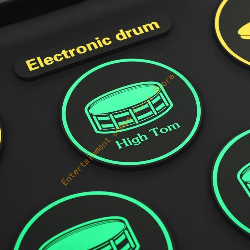 Bộ trống tập cuộn với 10 bài h - đánh giá và giá Electronic Drum Set Roll Up